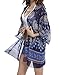 Taydey Women's Swimwear Light Floral Print Chiffon Kimono Cover up / Beach Dress