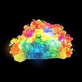 Fun Central AD152, 1 Pc Rainbow Colored LED Light Up Wig, Afro Wig, Afro Curly Hair, Cosplay Wig, Rainbow Wigs for Kids