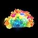 Fun Central LED Light Up Rainbow Afro Wig Headband - Flashing Clown Wig Halloween Costume Accessories
