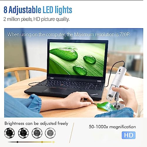 Wireless Digital Microscope, Skybasic 50X1000X Magnification WiFi