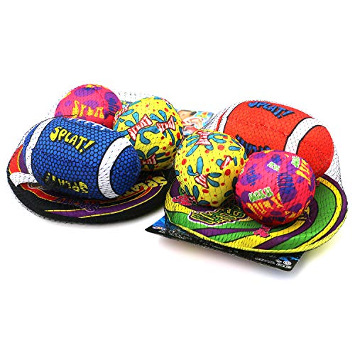 Water Bomb Wet Set Water Splash Balls Water Football Water Frisbee Pool Toy Soakers Outdoor Sports with 2 GosuToys Stickers
