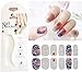 Comdoit 8 Sheets Nail Polish Strips Full Nail Wraps Glitter Nail Stickers Decal Nail Strips for Women Manicure Designs Color Nails Strips Self Adhesive Sticker Fingernail Decorations Set