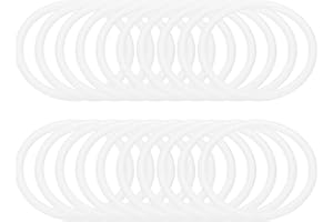 PATIKIL 3 Inch Dream Catcher Rings, 20 Pcs Plastic Macrame Wreath Floral Round Ring Hoop for Home Car DIY Craft Wedding Wall 