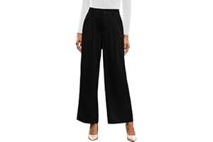 GRAPENT Wide Leg Pants for Women Work Business Casual High Waisted Dressy Pants Flowy Trousers Office
