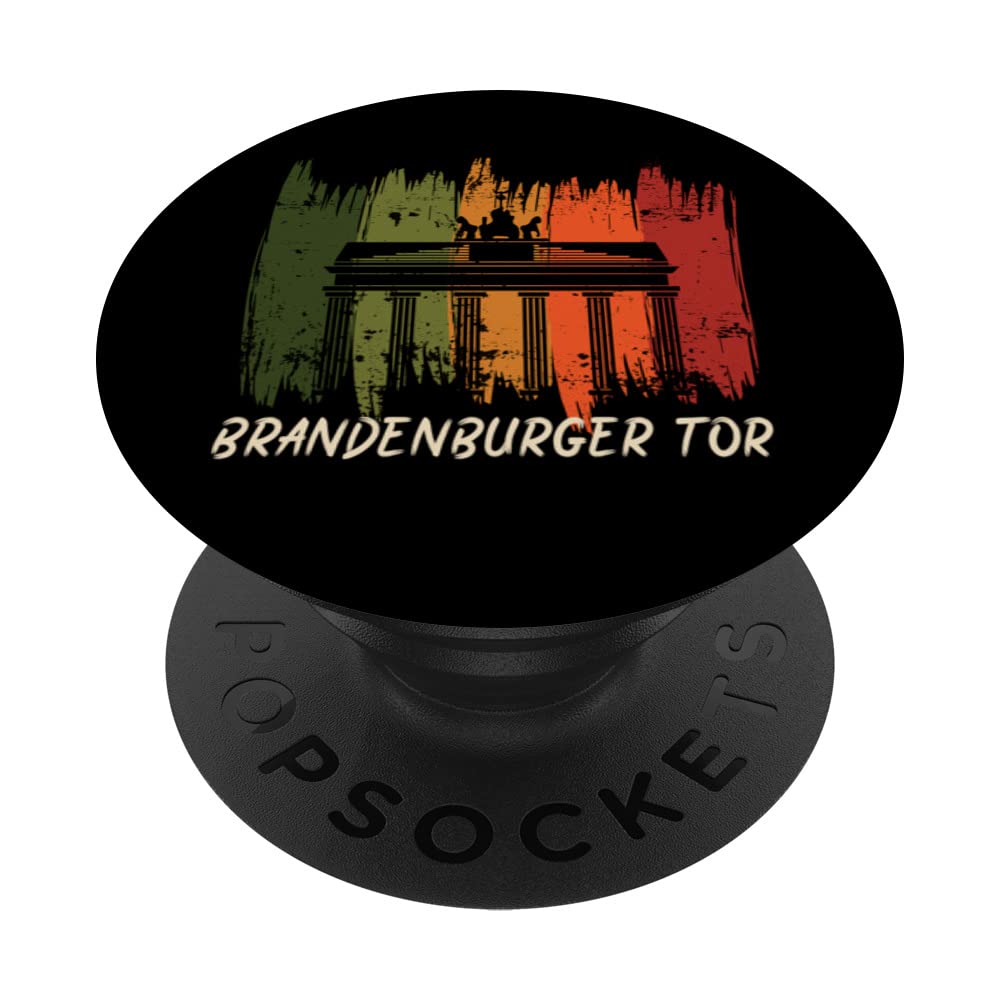 Brandenburg Gate Retro Berlin Germany on Pariser Platz PopSockets Swappable PopGrip