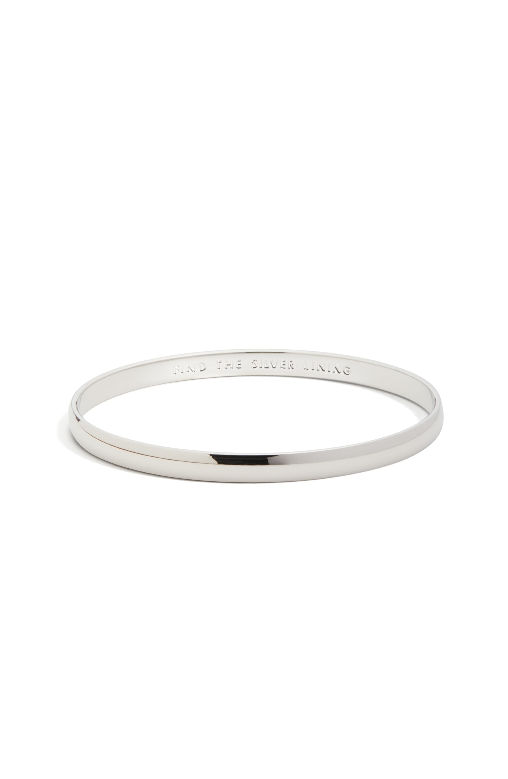 kate spade new york “Idiom Bangles” Find The Silver Lining Solid Bangle Bracelet