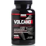 VolcaNO Pre-Workout Nitric Oxide Booster with Creatine, Boost Nitric Oxide, Energy, and Strength, Build Muscle, Better Pump, Force Factor, 120 Count