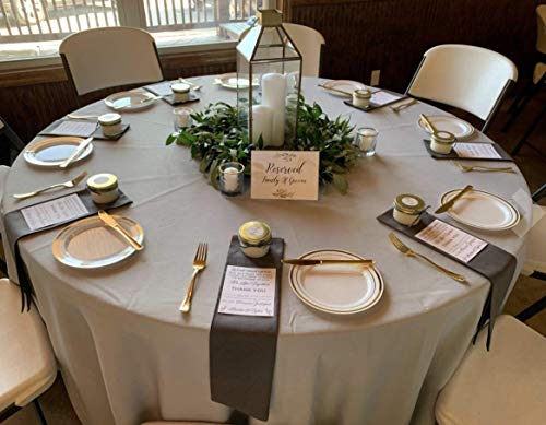 CB Accessories Set of 20 Wire Place Card Holder Stands with White Cards for Weddings, Dinner Parties, Table Top Numbers, Food Signs (Gold) - Thumbnail 7