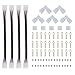 4PCS LED 5050 RGB Strip Light Connector 4 Conductor 10 mm Wide with 5PCS L Shape Solderless LED Connector, 5PCS Gapless Connector, 30 Lots Strip Light Mounting Bracket Fixing Clip