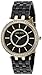 Anne Klein Women's AK/2620BKGB Swarovski Crystal Accented Gold-Tone and Black Resin Bracelet Watch