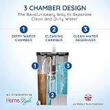 SqueezyPeasy Premium Flat Mop and Bucket Set 3 Chamber Water Separator view 3