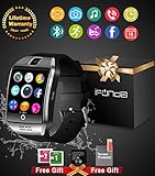 Bluetooth Smart Watch With Camera Waterproof Smartwatch Touch Screen Phone Unlocked Watch Cell Phone Smart Wrist Watch Cell Phone Watch For Android Phones Samsung IOS Iphone 7 Plus 6S Men Women Kids