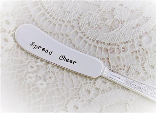 Vintage Silverplate Spreader - Hand Stamped SPREAD CHEER - ANCESTRAL 1924 Butter Spreader ~ Birthday Christmas Housewarming Gift - Ready To Ship