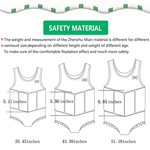 Kingswell Float Suit Toddler Swimsuit Kids Swim Training Aid Bathing Vest Suit with Removable Buoyancy Float for Toddler Boys