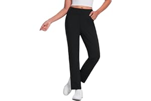 baleaf Women's Fleece Lined Pants Stretch Water Resistant Winter Thermal Travel Pants Cold Weather Gear Pockets Work Golf