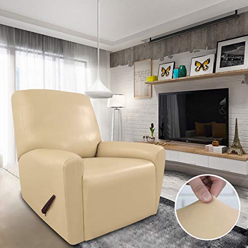 EasyGoing PU Leather Recliner slipcovers, Waterproof Stretch Sofa