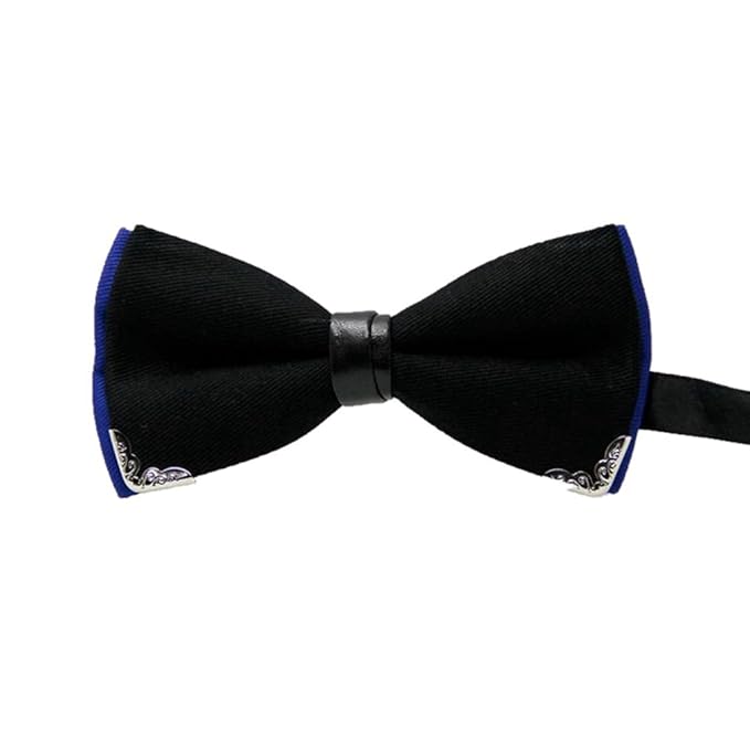 Hello Tie Pre Tied Pure Color Pu Leather Luxury Bow Ties Collar