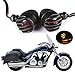 2PCS Heavy Duty Aluminum Motorcycle Turn Signal Light Lndicator Halogen Grill Amber Bulb Bullet Motorbike For Harley Kawasaki Yamaha KTM Dyna Chopper Sportster Cafe Racer Honda Suzuki BMW Parts(Black)