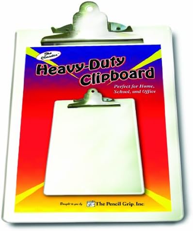 The Classics Heavy Duty Clipboard, 9" x 12", Clear Plastic with Ruler Edge (TPG-248)