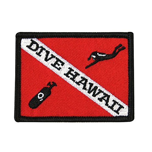 Scuba Souvenir "Dive Hawaii" Patch Island Vacation Destination Iron-On Applique