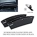 KOBWA generic001 Car Seat Side Drop Catcher Tray, Gap Filler Stop Between Car Seat and Console, Includes Sticker, Pocket Organizer Caddy for Wallet/Phone/Coins, PU Leather, Black, Pack of 2
