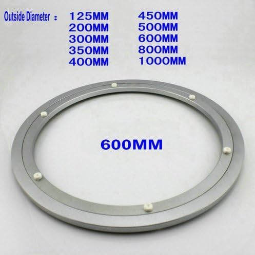 Outside Dia 600 MM (24 Inch) Quiet and Smooth Solid Aluminium Lazy Susan Bearing Turntable Swivel Plate