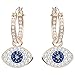 Swarovski Duo Evil Eye Hoop Pierced Earrings Dark Multi One Size