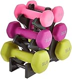 AmazonBasics 20-Pound Dumbbell Set with Stand