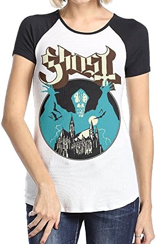 OLEKSANDR Ghost Opus Eponymous Women's Short Sleeve Raglan Baseball Tee Black Large