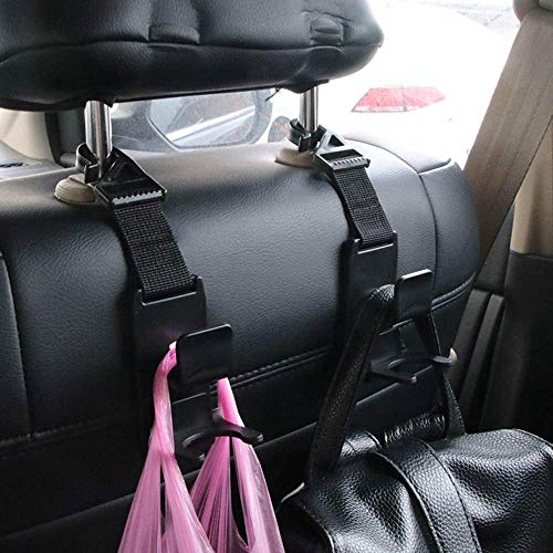 image for SUNER POWER Magic Car Headrest Hook - Pack of 4 - Universal Back Seat 