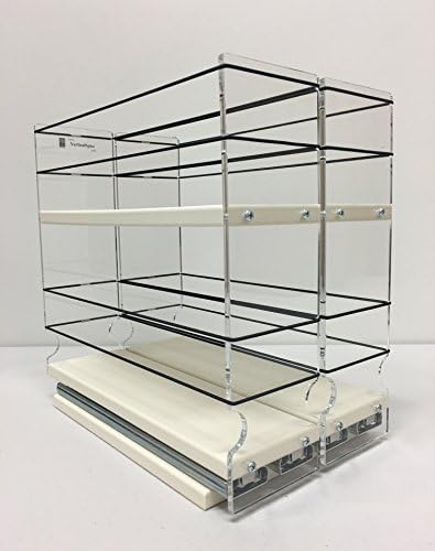 Vertical Spice - 33x2x10 DC - Spice Organizer (Shallow) - Two-Tiered Cabinet Drawers for Large Containers