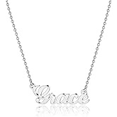 Hidepoo Grace Necklace – Personalized Name Pendant Necklace, Dainty Grace Name Necklace Chain Jewelry Gifts for Bridesmaid Mother Wife Daughter Sister Friend Women