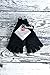 Mens 3M Thinsulate 40 gram Thermal Insulated Black Knit Winter Fingerless Gloves (Large / X-Large)