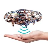 Sftoys Hand Operated Drones for Kids Adults Hands Free Mini Drone Helicopter, Easy Indoor Small Orb Flying Ball Drone Toys with Flashing LED Lights for Boys and Girls Gifts