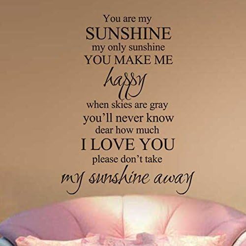 Amazon Com You Are My Sunshine My Only Sunshine Nursery Wall
