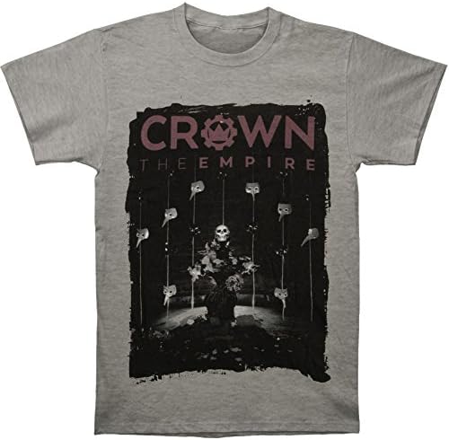 Crown The Empire Men's Masks T-shirt Small Grey