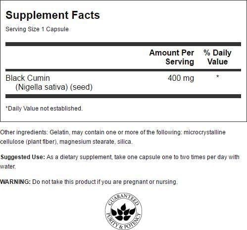 Amazon Com Swanson Full Spectrum Black Cumin Seed 400 Milligrams 60 Capsules 2 Pack Health Personal Care