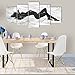 Abstract Black and White Canvas Wall Art Painting Modern Design Picture for Home Office Decor - 5 Pieces Nude Girl Framed On Wooden Frame Image Pictures Photo Artwork Decoration Ready to Hang