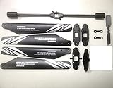 HAK635C Crash Kit (Main Blades, Tail Blade, Balance Bar, Connect Buckles) Set for Haktoys Helicopter