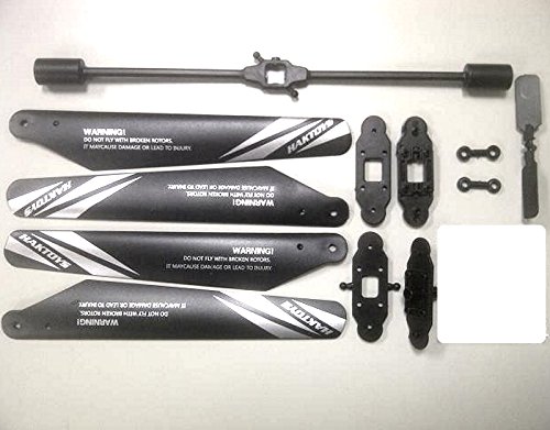 HAK635C Crash Kit (Main Blades, Tail Blade, Balance Bar, Connect Buckles) Set for Haktoys Helicopter