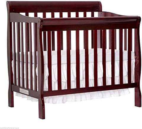 Baby-Crib-Infant-Toddler-Adjust-Cherry-Wood-Mini-Twin-Bed-Nursery-Bassinet