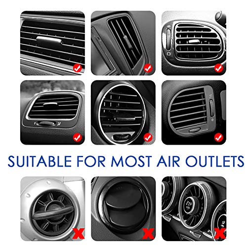 Anumit Car Air Vent Mount Clip, 5Pcs Universal Car Vent Holder Clip Kit Replacement Cradle Kickstand Clamp with 0.67inch Ball Head, Fits Wireless Car Charger, Car Phone Holder, Garmin GPS and More