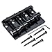 Hooshion 4 String Jazz and Precision Electric Bass Vintage Bass Bridge Black