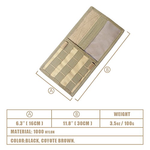 Tactical Molle CD/DVD Portable Carry Wallet Holder Pouch Sunshade Storage Bag (Brown) - Thumbnail 3