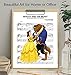 Beauty and Beast Sheet Music - Wall Art Print - Ready to Frame (8X10) Photo - Perfect Gift For Boys and Girls Rooms, Nursery, Disney World Fans - Disneyworld - Great For Home Decor