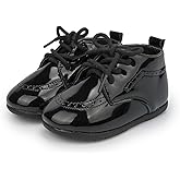 Meckior Infant Baby Boys Girls Classic PU Leather Wedding Loafers Brogue Toddler Oxford Dress Shoes First Steps Walking Flat Lazy Crib Shoe