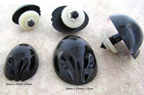 bangdan Noses for Koala Teddy Bears, Fantasy Characters, 34mm black 5 pcs