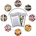200 Pcs Mylar Zip Lock Bags, EAONE 7 x 13cm Double-Sided Metallic Resealable Clear Ziplock Foil Bags Food Storage Bags Hanging Storage Pouch (Silver)