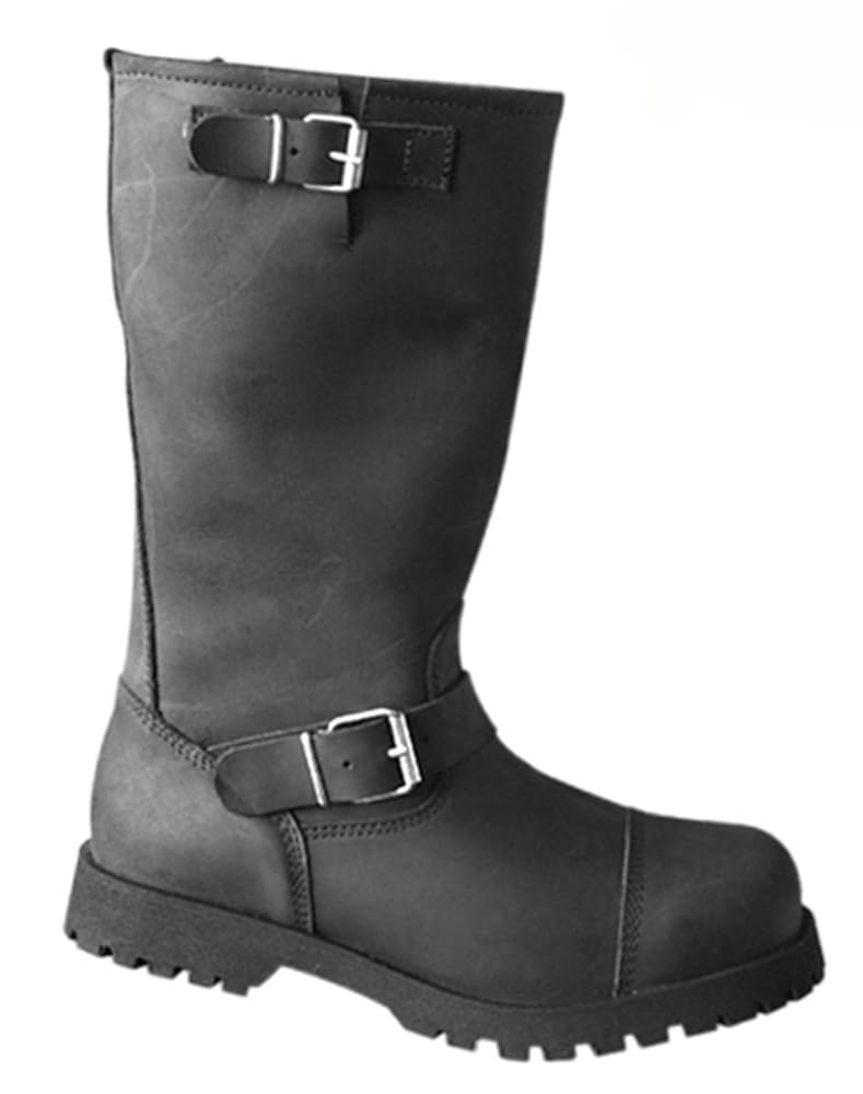 Boots & Braces Motorcycle Biker Stiefel Schwarz Amazon.de Auto
