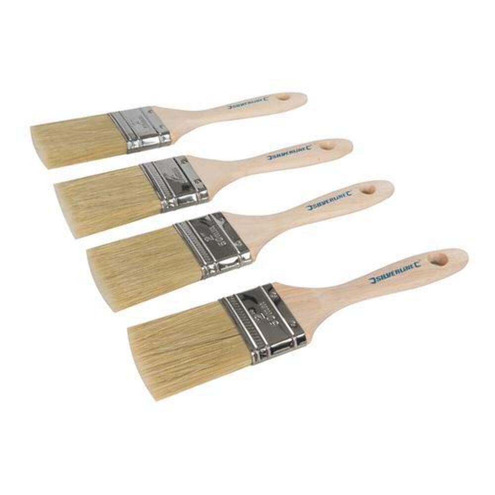 Silverline 371562 Brush with Mixed Bristles, Professional Use, 50 mm, Box of 4